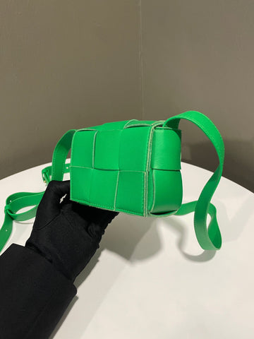 Open image in slideshow, Bottega Veneta Cassette Mini Crossbody Bag Parakeet Nappa Leather