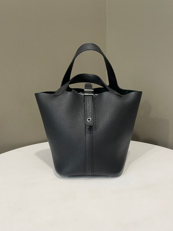 Hermes Picotin Lock 18 Black Clemence