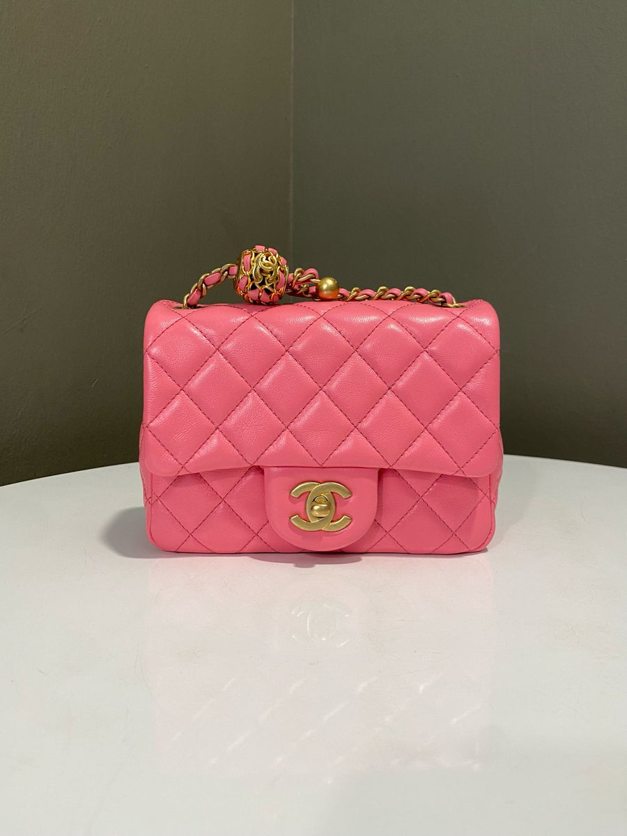 Chanel Pearl Crush Mini Square Pink Lambskin – LOVELOTSLUXURY