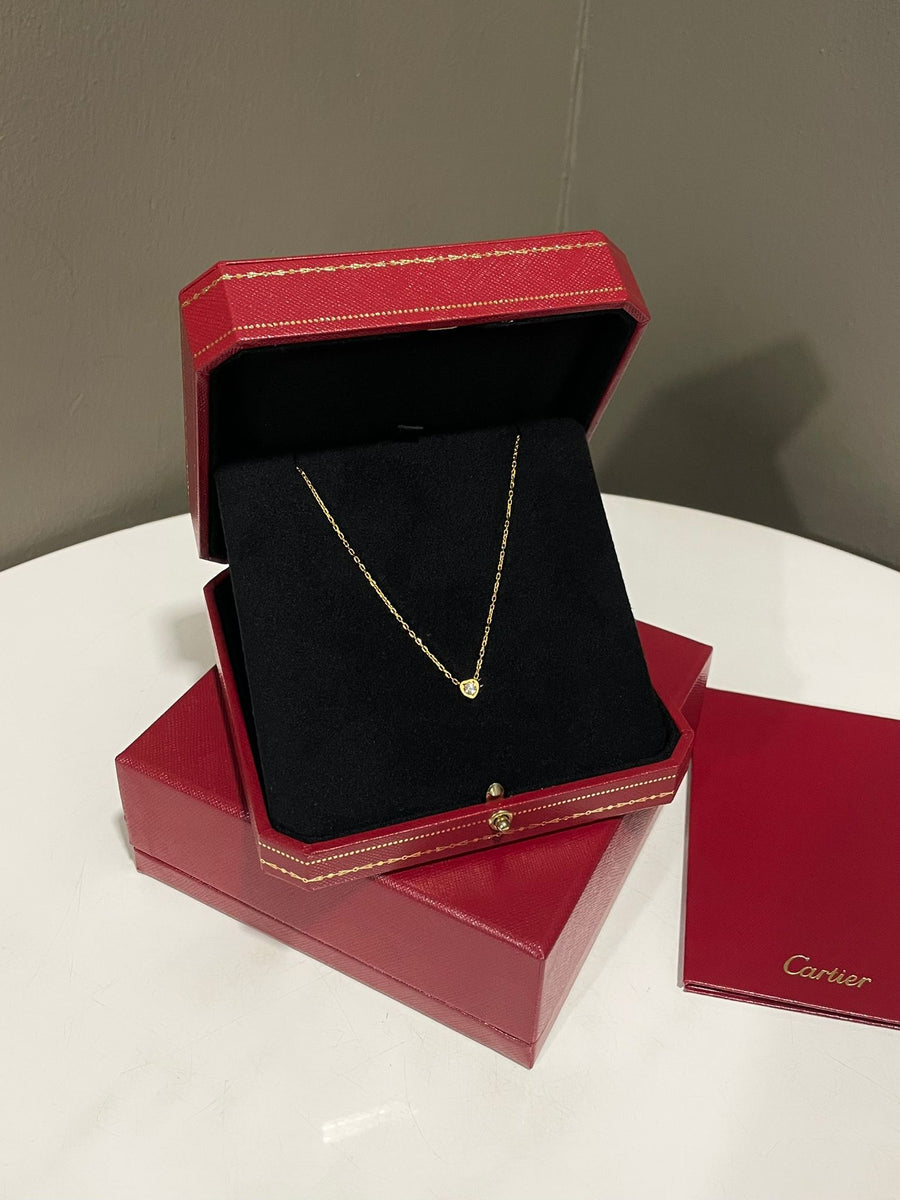Cartier d'Amour Heart Necklace 18K Rose Gold – LOVELOTSLUXURY