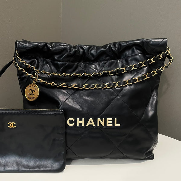 Chanel 22 Small Black Calfskin