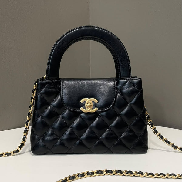 Chanel 24P Quilted Kelly Black