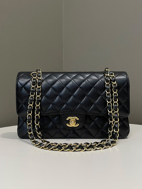 Chanel Classic Quilted Medium Double Flap Black Caviar