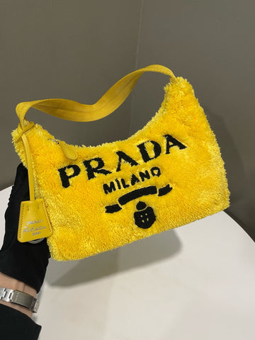 Open image in slideshow, Prada Re-Edition 2000 Bag Yellow Terry