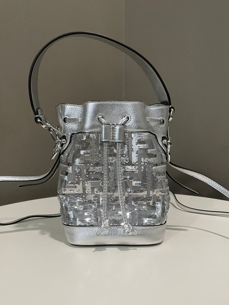 FendiMonTresorBucketBagSilverS