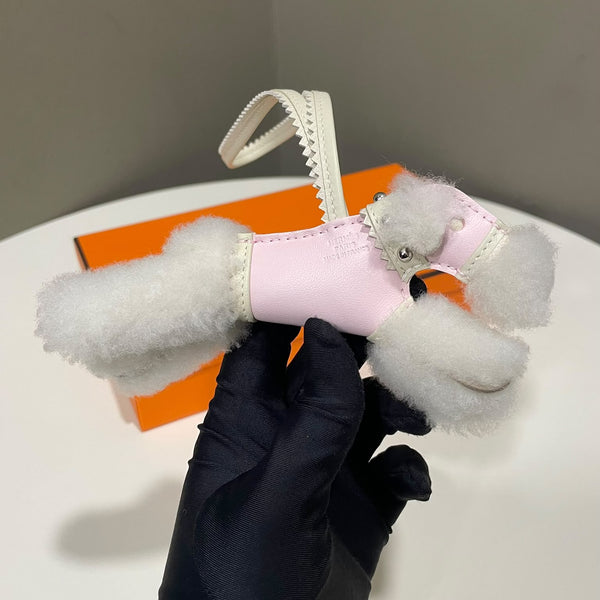 Hermes Budy Charm Rose Darling / Craie