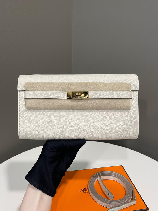Hermes Kelly To Go Craie Epsom