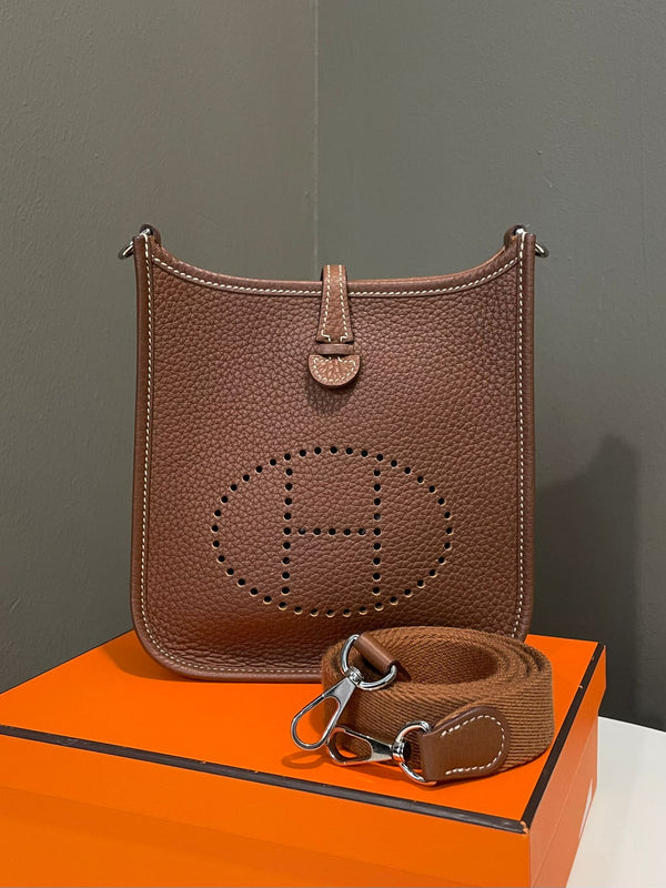 Hermes Mini Evelyn Gold Clemence