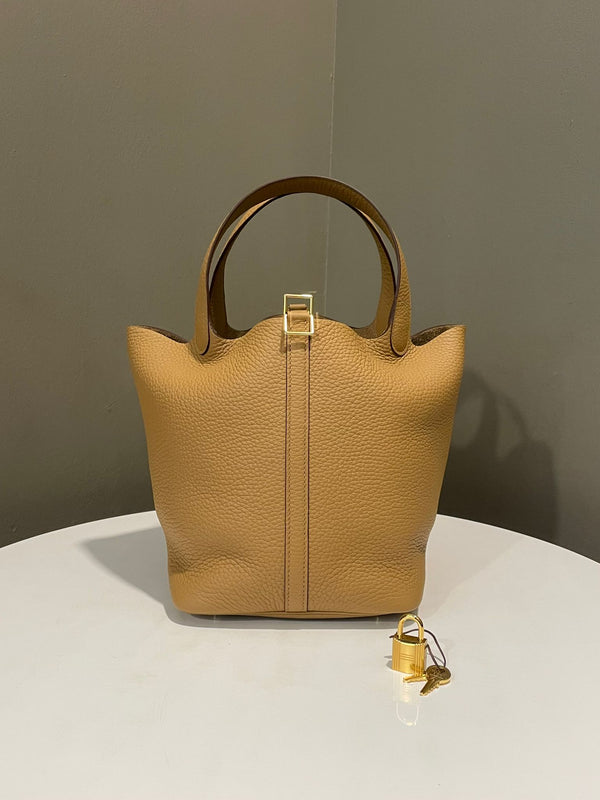 Hermes Picotin 22 Biscuit Clemence