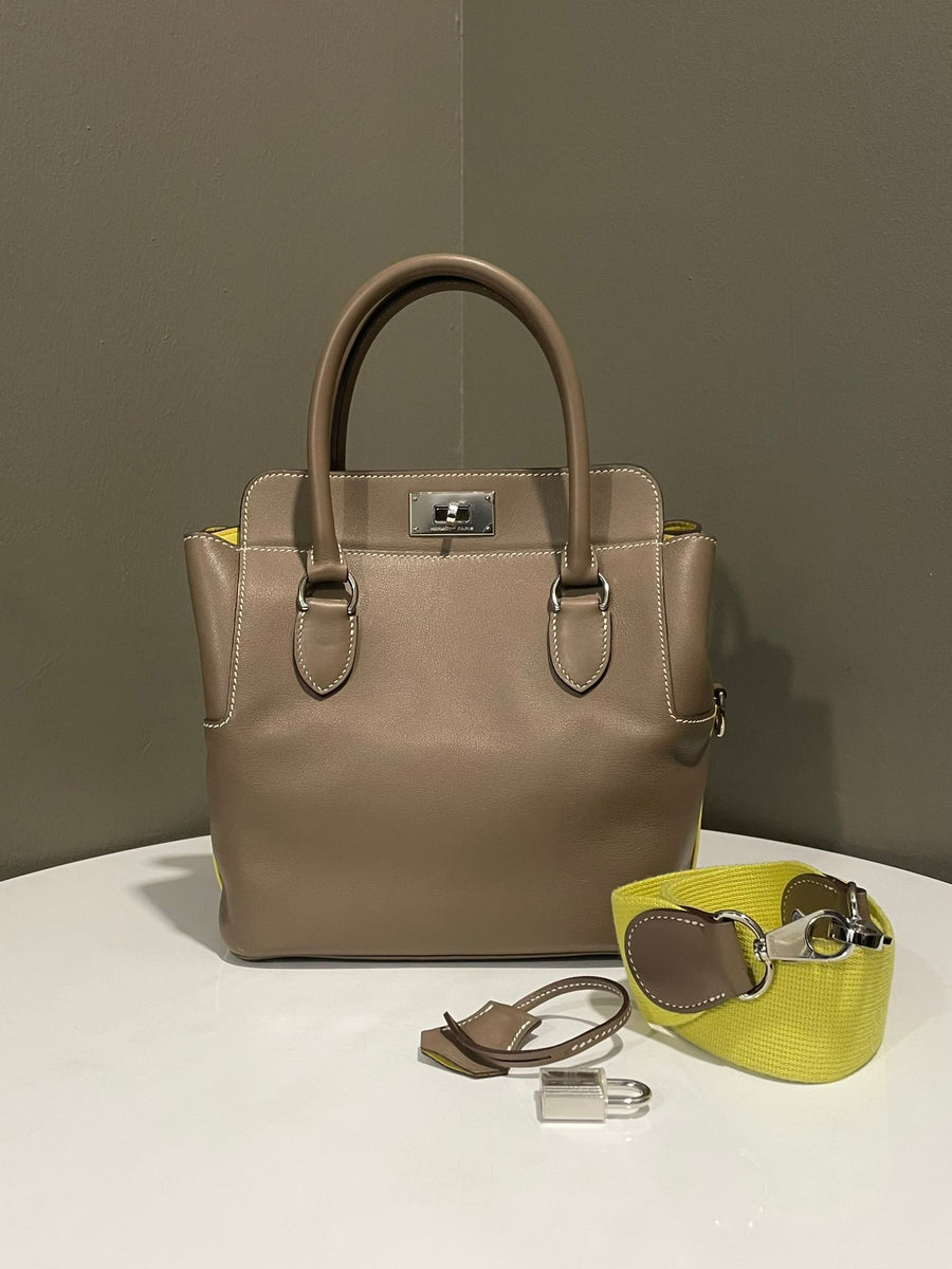 Hermes Toolbox 20 Etoupe/ Soufre Swift – LOVELOTSLUXURY