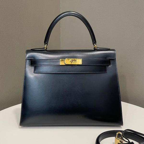 Hermes Vintage Kelly 28
Black Box Leather