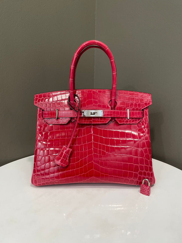 Hermes Birkin 30 Rose Extreme Crocodile Niloticus