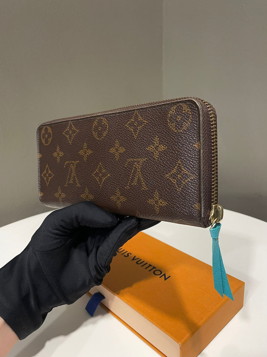も*♡様 Louis Vuitton Clemence Wallet Louis Vuitton Clemence Wallet Turquoise/ Monogram Canvas