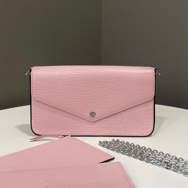 Louis Vuitton Félicie Pochette Rose Ballerine Epi