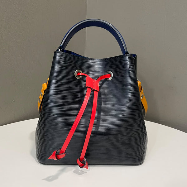 Louis Vuitton NeoNoe BB Bucket Bag Black Epi Red Blue Yellow