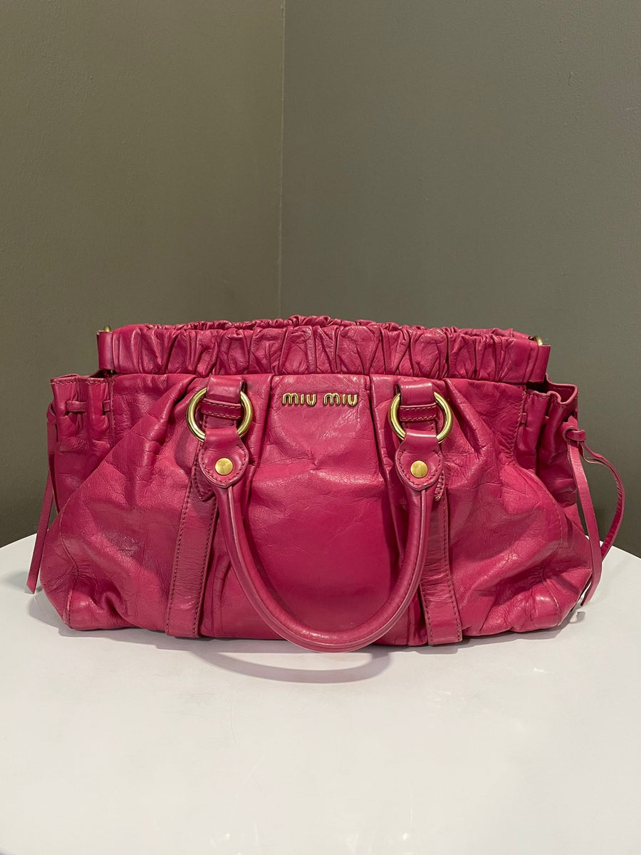 バッグ MiuMiu Vitello Lux Hand Bag 2way Pink バッグ MiuMiu Vitello Lux Hand Bag 2way Pink バッグ MiuMiu Vitello