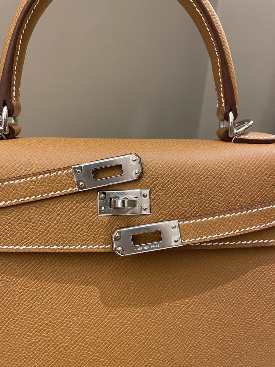 Hermes kelly outlet 25 gold epsom