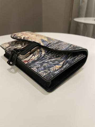 Open image in slideshow, Dior Saddle Belt Pouch Black / Beige Printed Calfskin
