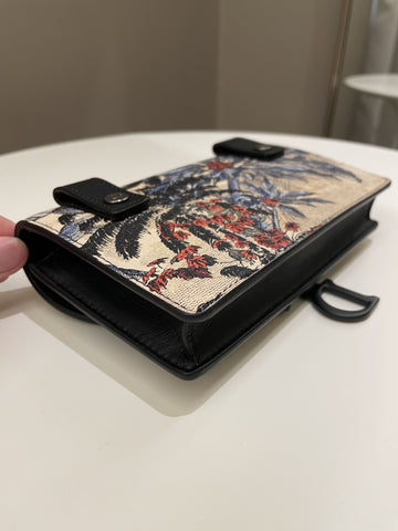 Open image in slideshow, Dior Saddle Belt Pouch Black / Beige Printed Calfskin