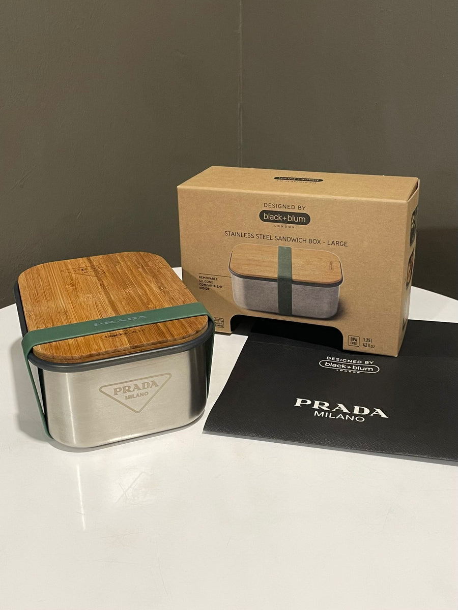 Prada x Black+blum Sandwich Box Stainless Steel / Natural Bamboo