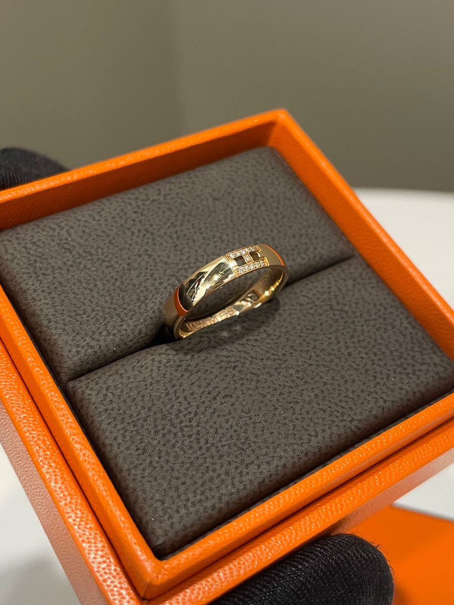 Hermes Ever Herakles Wedding Band 18K Rose Gold – LOVELOTSLUXURY