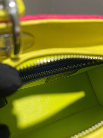 Open image in slideshow, Dior Classic Lady Dior Tri-Color Pink/ Neon /Blue Lambskin