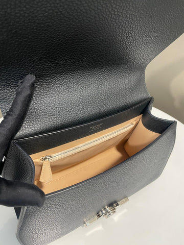 Open image in slideshow, Moynat Petit Rejane Bag Black Grainy Leather