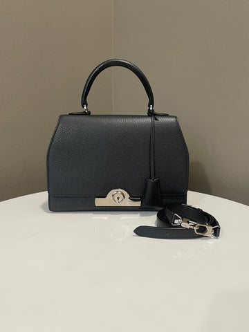 Open image in slideshow, Moynat Petit Rejane Bag Black Grainy Leather