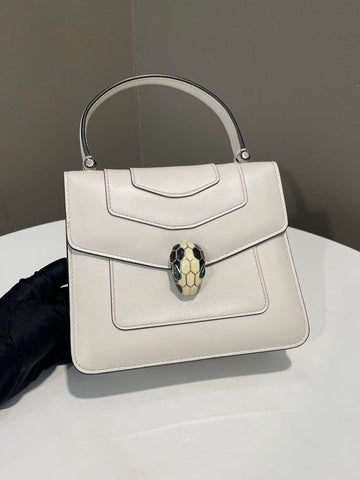 Open image in slideshow, Bvlgari Sepenti Forever Bag Ivory Agate Calf