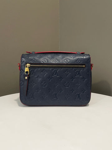 Open image in slideshow, Louis Vuitton Pochette Metis Navy Empreinte