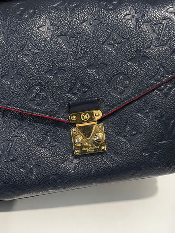 Open image in slideshow, Louis Vuitton Pochette Metis Navy Empreinte