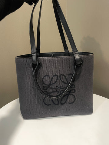 Open image in slideshow, Loewe Anagram Tote Bag Black/ Grey