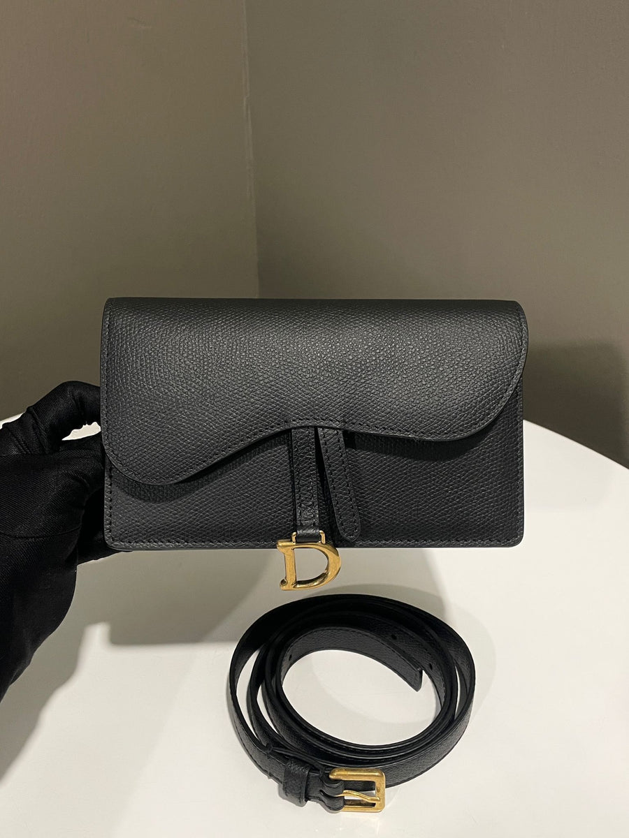 Dior Saddle Belt Pouch Black Calfskin – LOVELOTSLUXURY