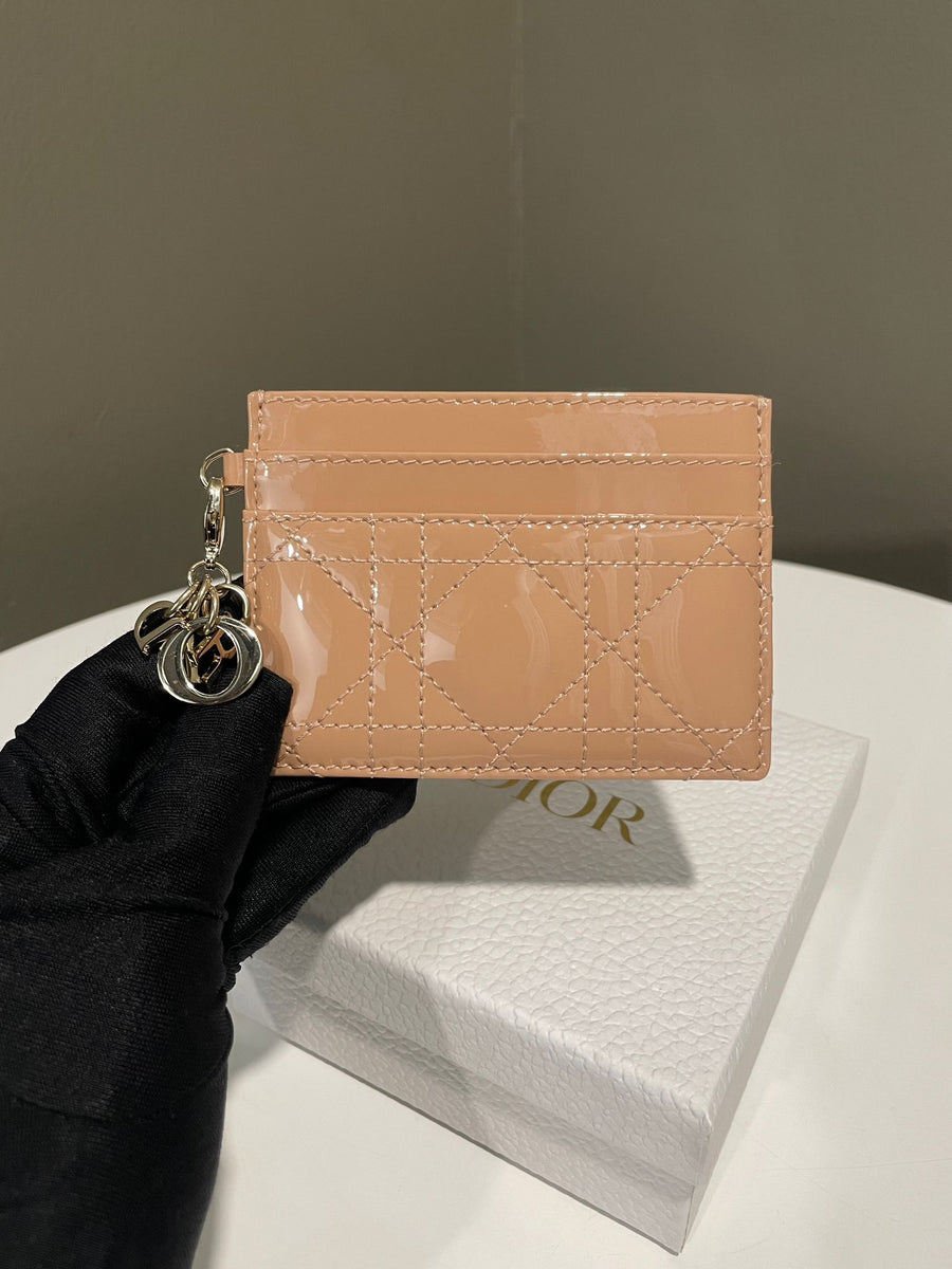 Lady dior flat card holder sale