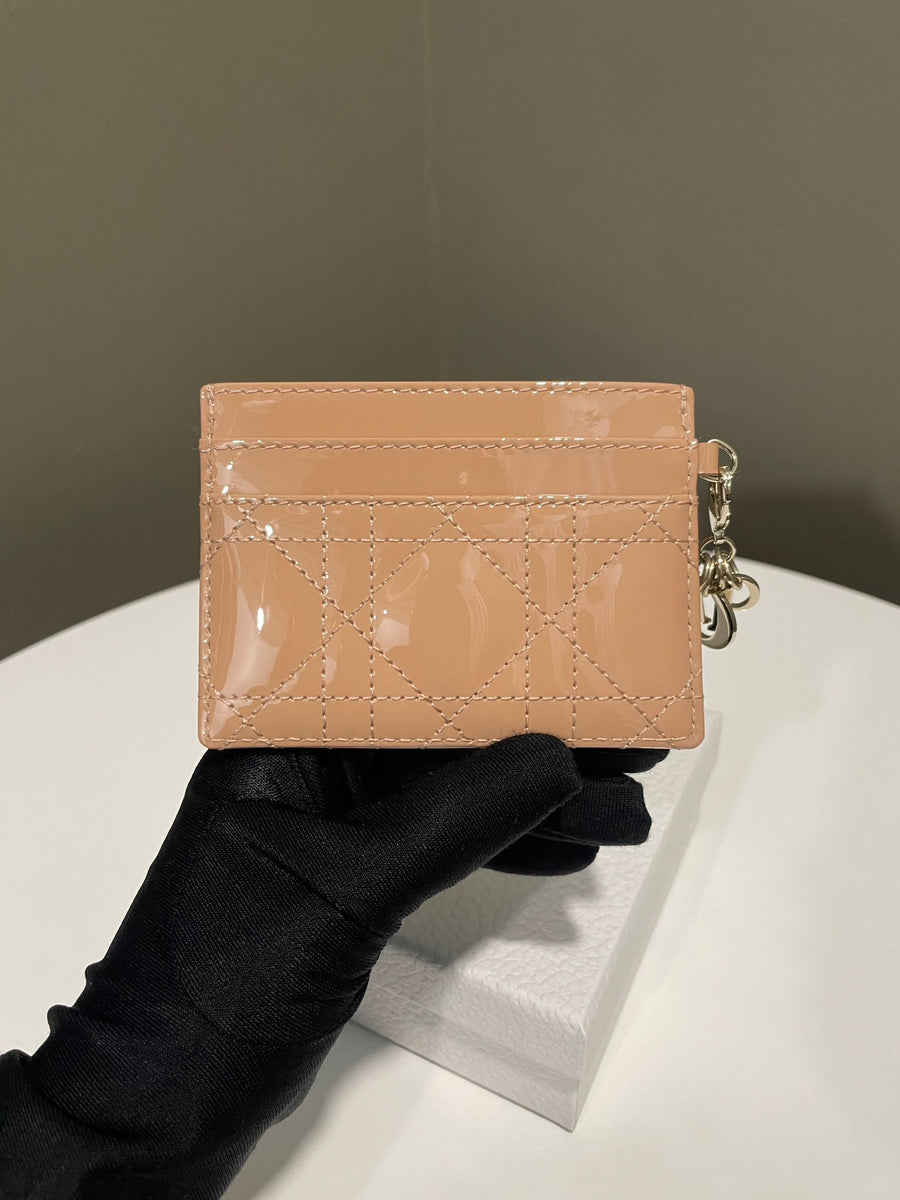 Card Holder Pink Patent Leather Wallet Gucci Heart MicroGuccissima