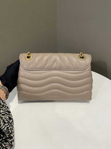 Open image in slideshow, Louis Vuitton New Wave Chain Bag Taupe Quilted Calfskin