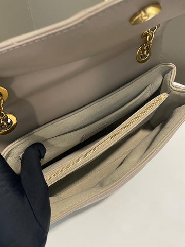 Open image in slideshow, Louis Vuitton New Wave Chain Bag Taupe Quilted Calfskin