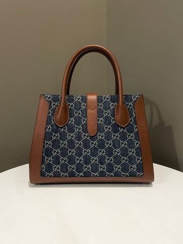 Open image in slideshow, Gucci Jackie 1961 Bag Jacquard Denim