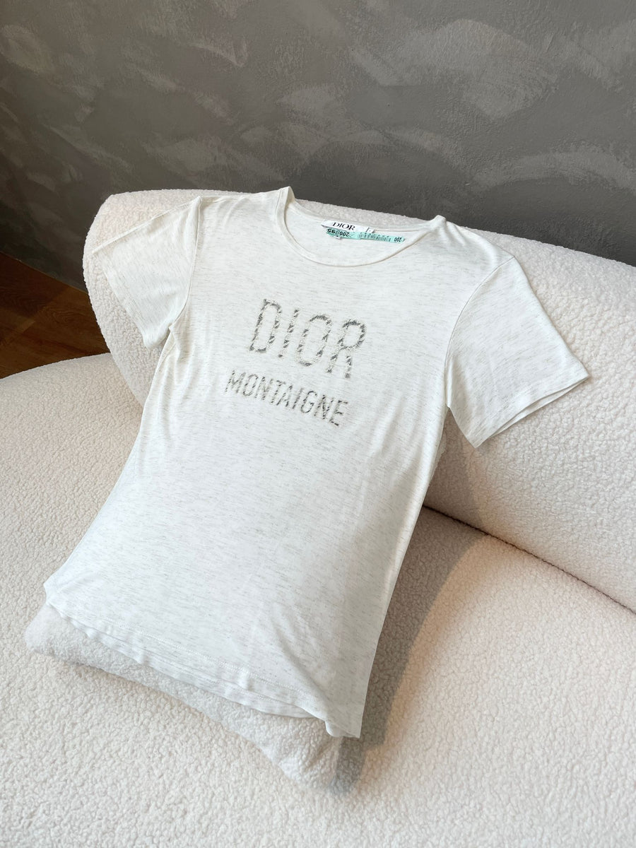 Dior Montaigne T-Shirt Ivory / Champagne – LOVELOTSLUXURY