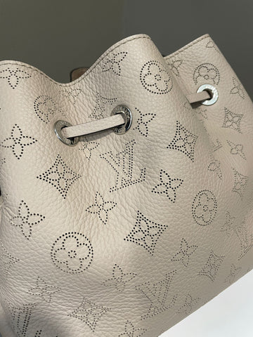Open image in slideshow, Louis Vuitton Bella Bucket Bag Galet Gray Perforated Mahina