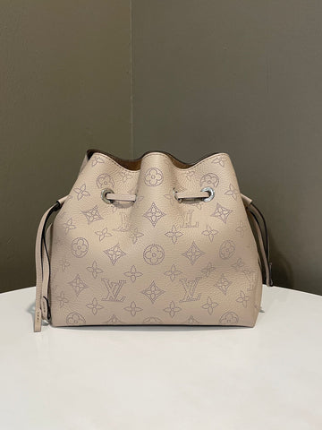 Open image in slideshow, Louis Vuitton Bella Bucket Bag Galet Gray Perforated Mahina