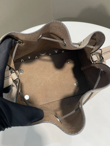 Open image in slideshow, Louis Vuitton Bella Bucket Bag Galet Gray Perforated Mahina