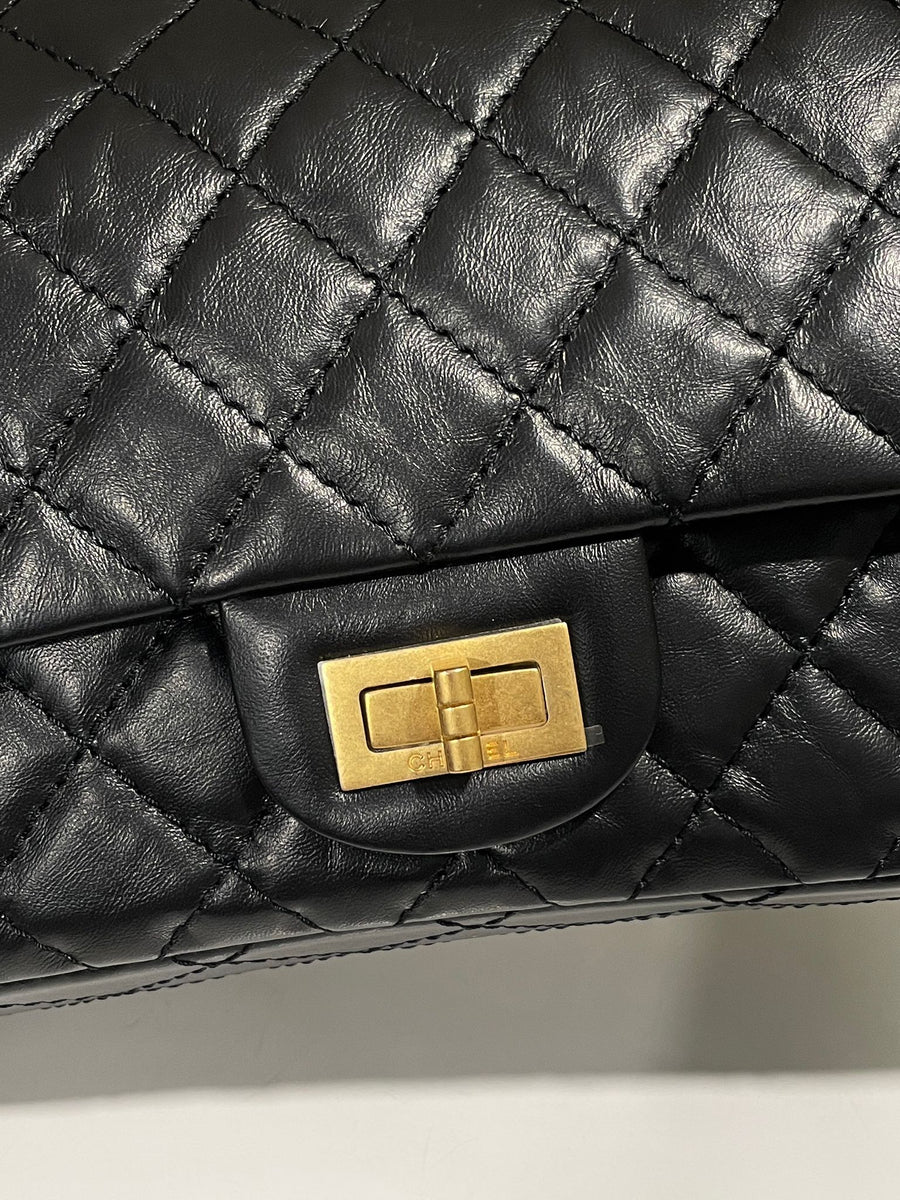 Chanel 2.55 225 Reissue Double Flap Black Calfskin – LOVELOTSLUXURY
