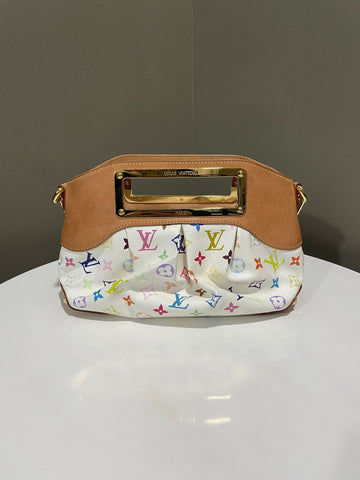 Open image in slideshow, Louis Vuitton Judy PM Monogram Multicolor Blanc