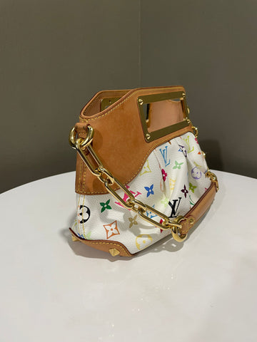 Open image in slideshow, Louis Vuitton Judy PM Monogram Multicolor Blanc