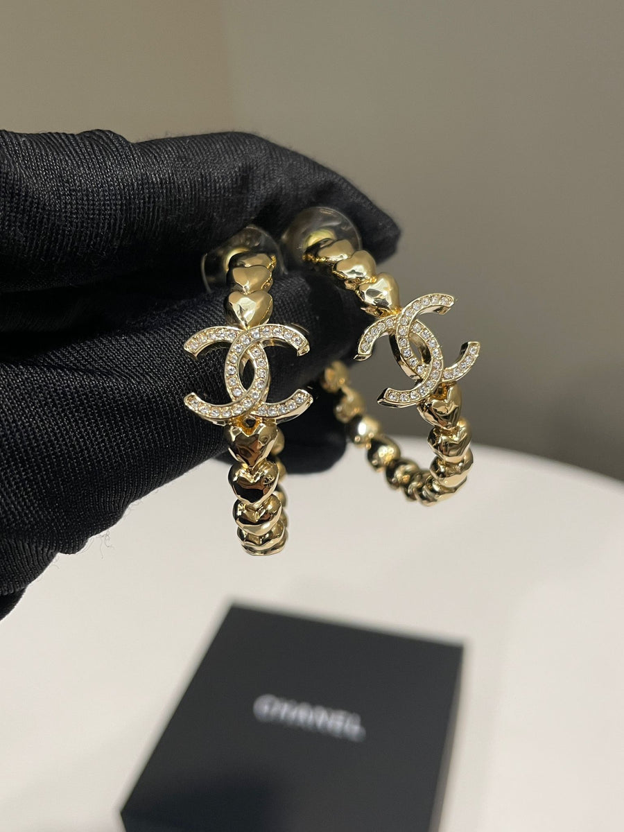 Chanel Fashion Chanel Hoop Earrings 2019 Chanel 2019 Goldtone