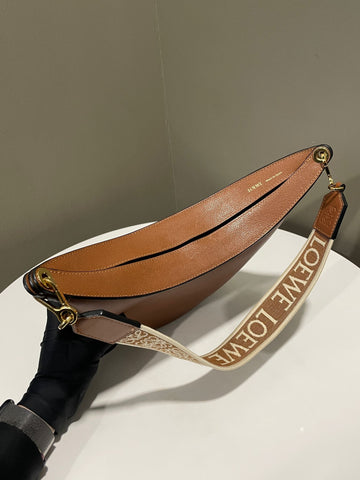 Open image in slideshow, Loewe Luna Shoulder Bag Tan Calfskin