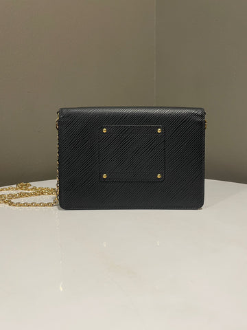 Open image in slideshow, Louis Vuitton Twist Chain Bag Black Epi
