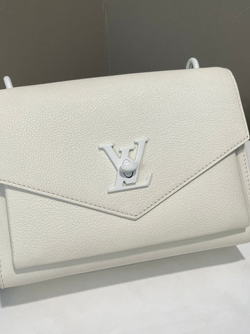 Open image in slideshow, Louis Vuitton Mylockme Chain Bag White Calfskin