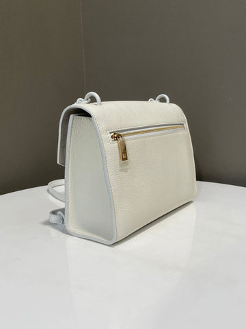 Open image in slideshow, Louis Vuitton Mylockme Chain Bag White Calfskin